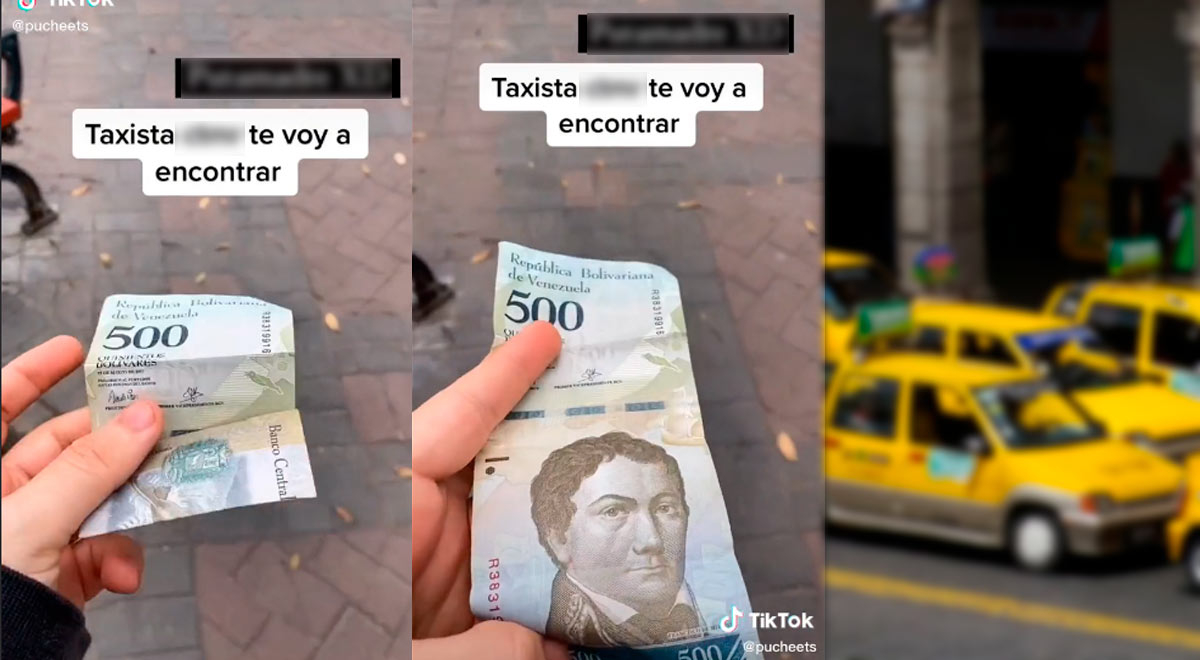 Paga taxi con 20 soles y recibe de vuelto 500 bolívares: 