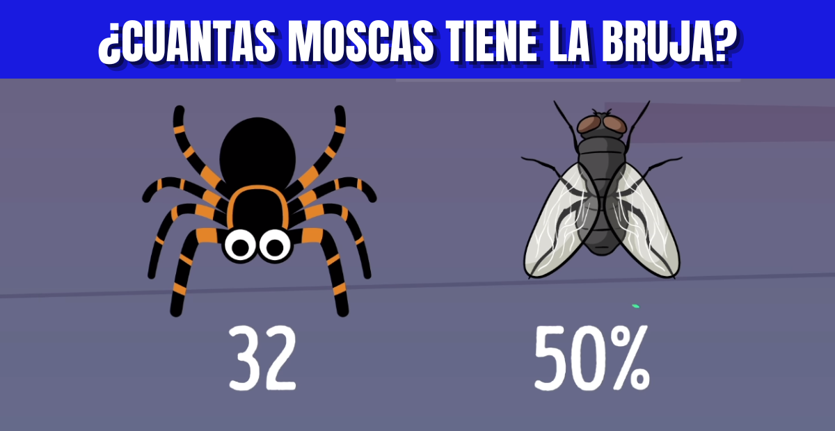 Acertijo solo para INTELIGENTES: Descubre cuántas moscas tiene la bruja en 6 segundos