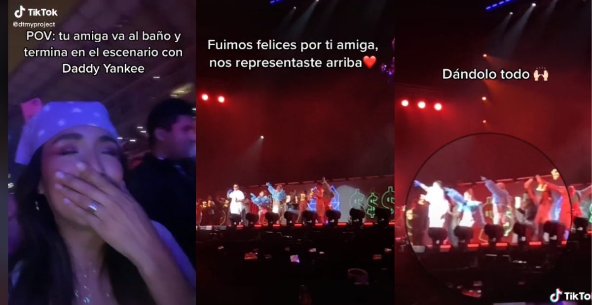 Se va al baño durante concierto de Daddy Yankee y termina en el escenario