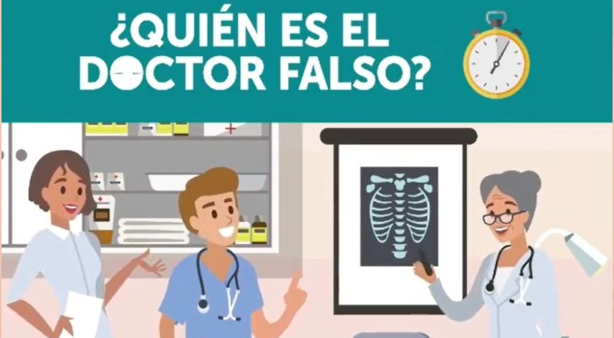 ¿Quién es el falso doctor? Resuelve este acertijo visual y descubre que persona es el impostor