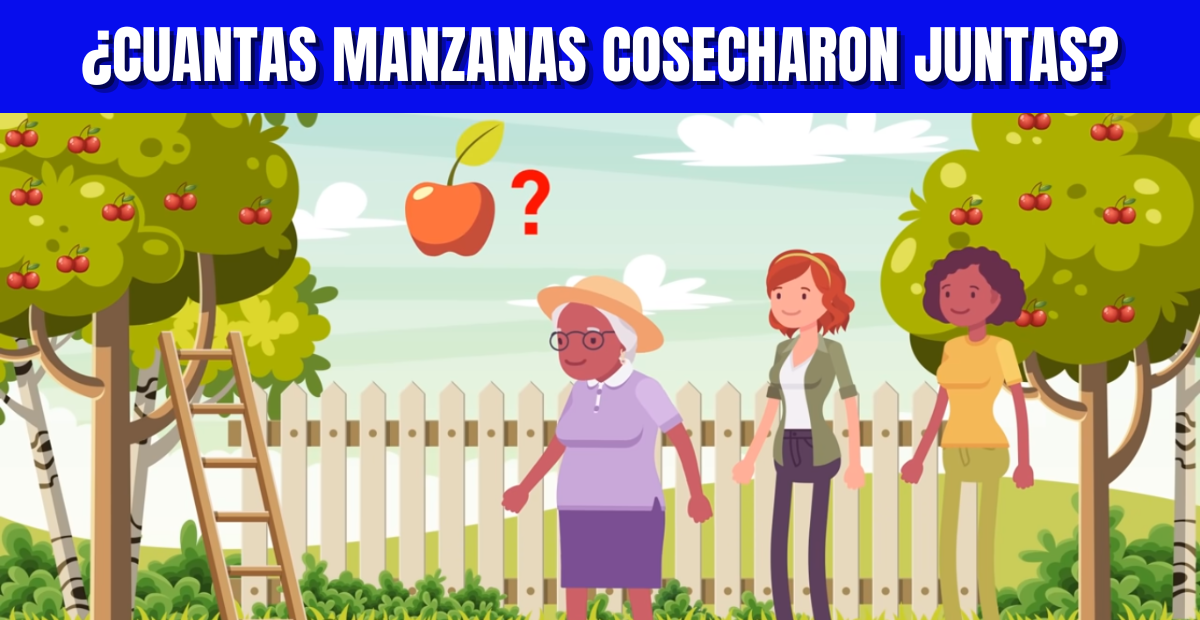 Tienes 6 segundos para resolver lo que solo el 2% logró: ¿Cuántas manzanas cosecharon?