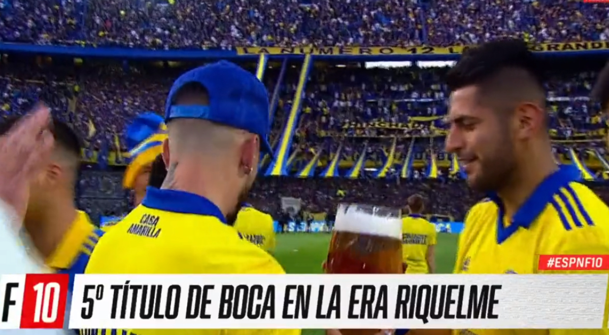 De agarrarse a golpes a celebrar con cerveza: Zambrano y Benedetto festejaron el título de Boca