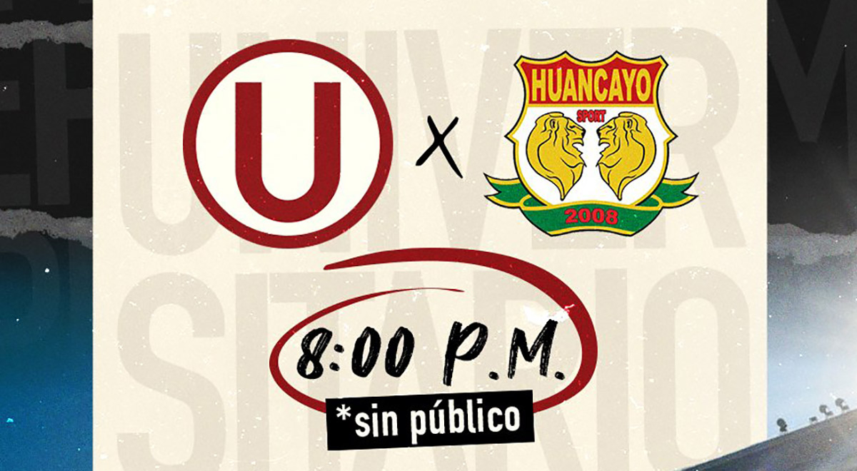 Partido entre Universitario vs. Sport Huancayo se jugará sin público en el Monumental