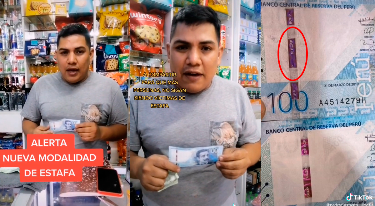 Peruano alerta sobre nueva modalidad de estafa con billetes de 100 soles