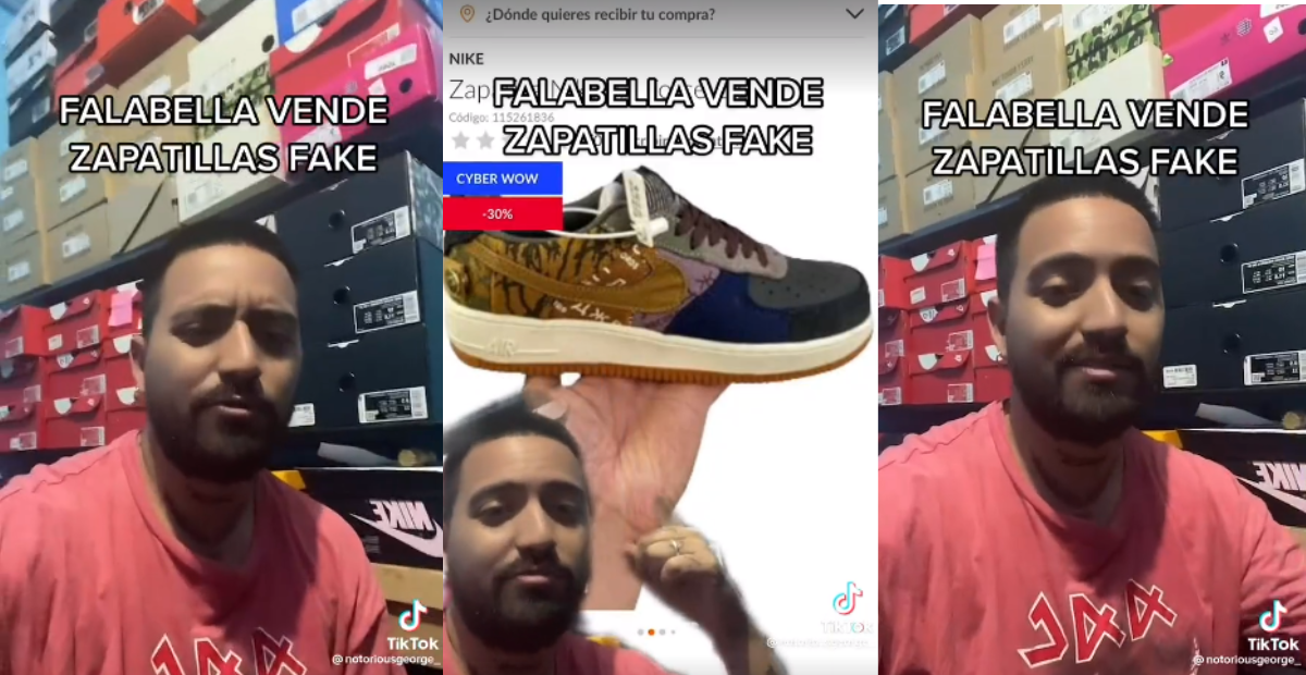 TikTok: especialista en marcas descubre que tienda por departamentos vende zapatillas fake