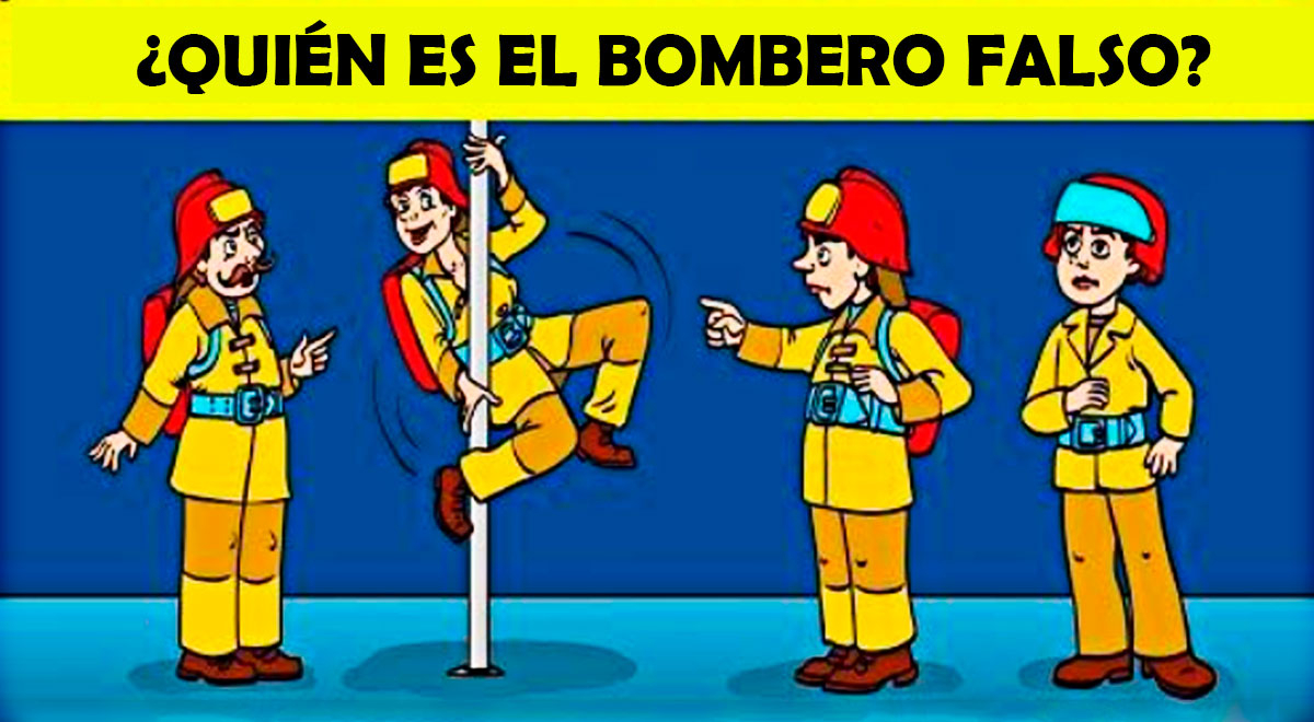 ¿Quién es el bombero impostor? Si eres GENIO resolverás este acertijo en apenas 7 segundos