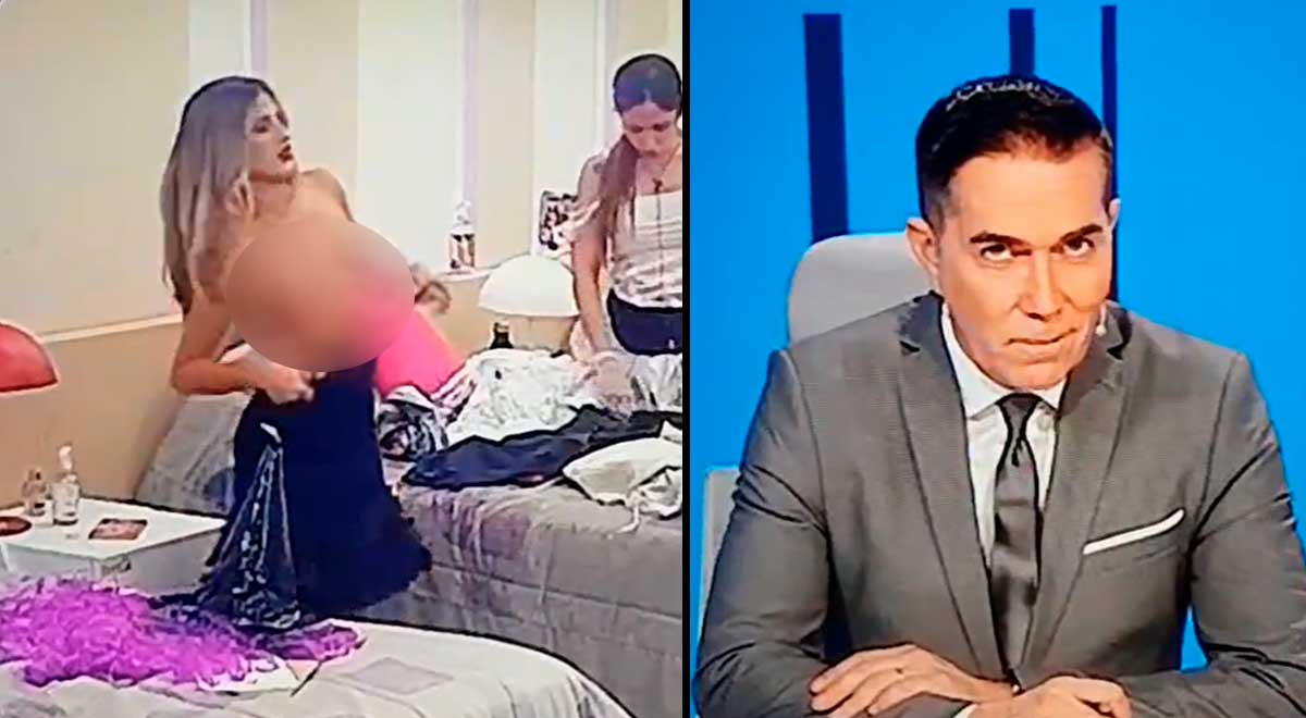 Participante de 'Gran hermano' hace topless y reacción del conductor de noticias es viral