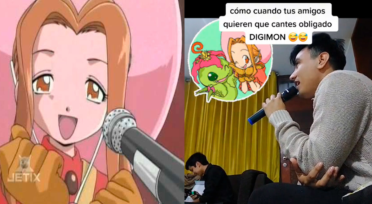 Le piden cantar tema de Digimon y él los sorprende con su timbre de voz: 