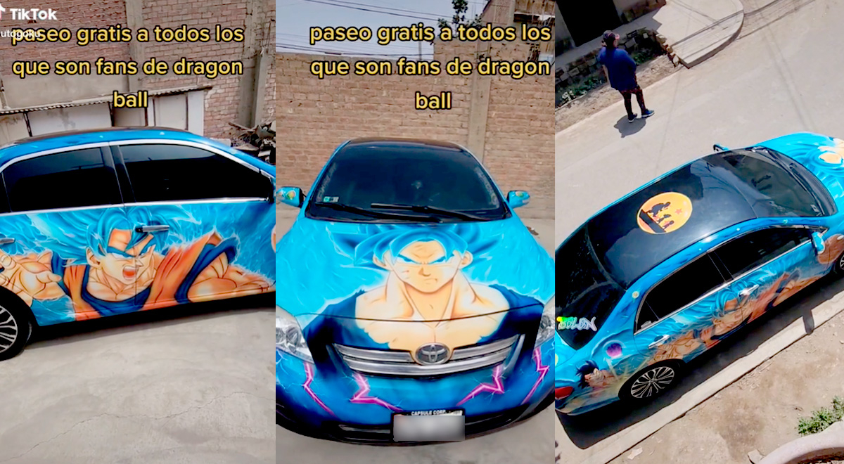 Fanático de Dragon Ball Z 'tunea' su auto y sorprende: ¿Fue creado por Capsule Corp?