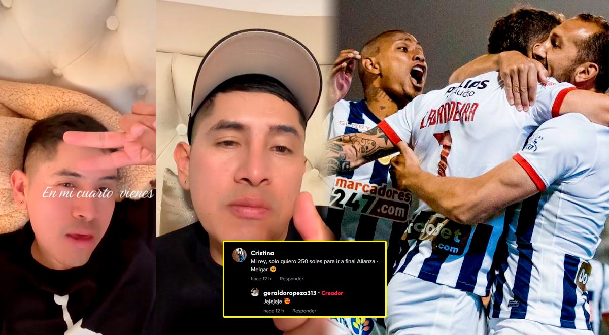 Gerald Oropeza aparece en TikTok y seguidora le pide dinero para ver a Alianza en la final