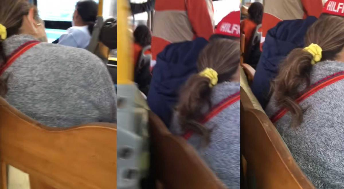 Pasajeros se las ingenian y prefieren llevar a su propio mueble en bus para no quedarse sin asiento