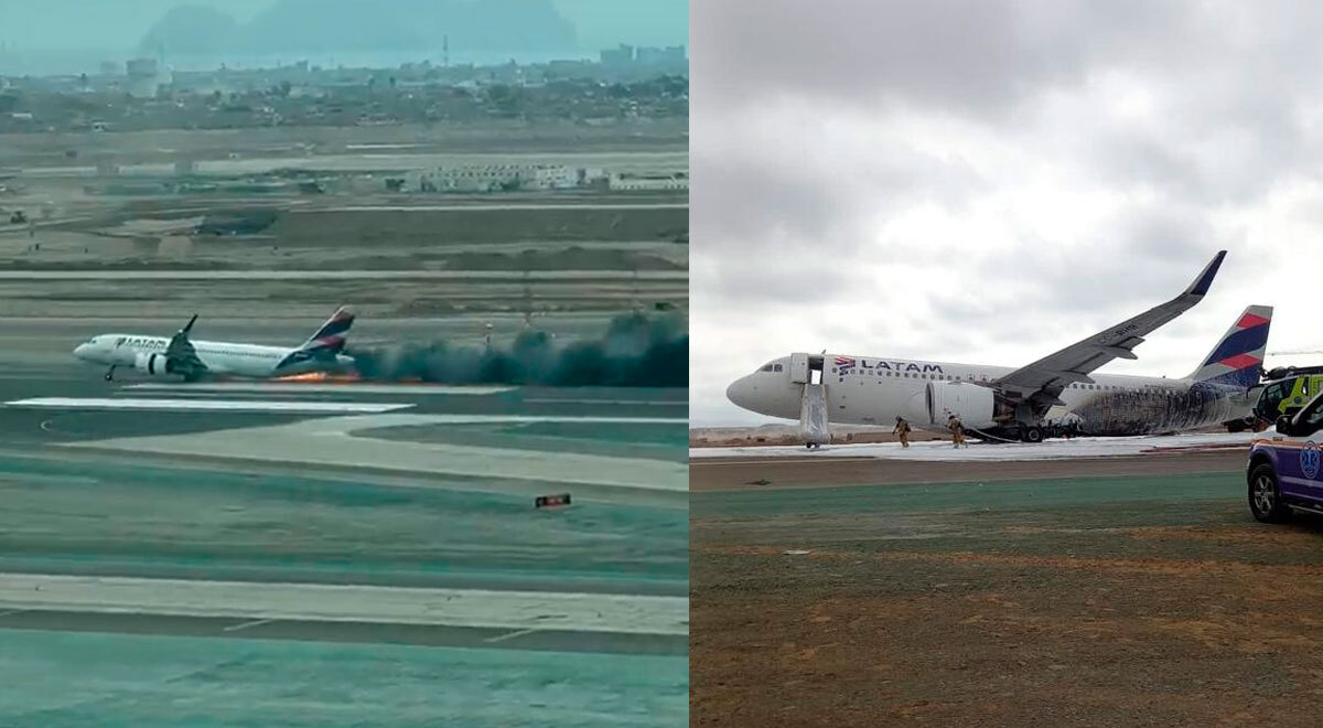 Avión a punto de aterrizar en el Jorge Chávez se incendia con pasajeros a bordo 