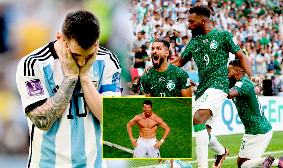 Árabes celebran el triunfo ante Argentina haciendo el 'Siuuuu' de Cristiano Ronaldo
