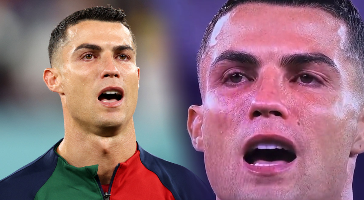 Cristiano Ronaldo conmovido hasta las lágrimas el cantar el himno de Portugal