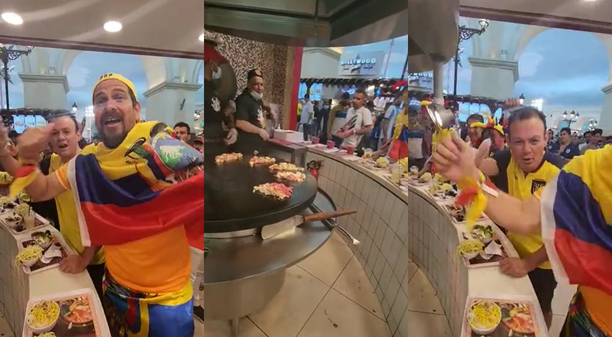 Hinchas ecuatorianos llegan a restaurante de Qatar y piden chifa 