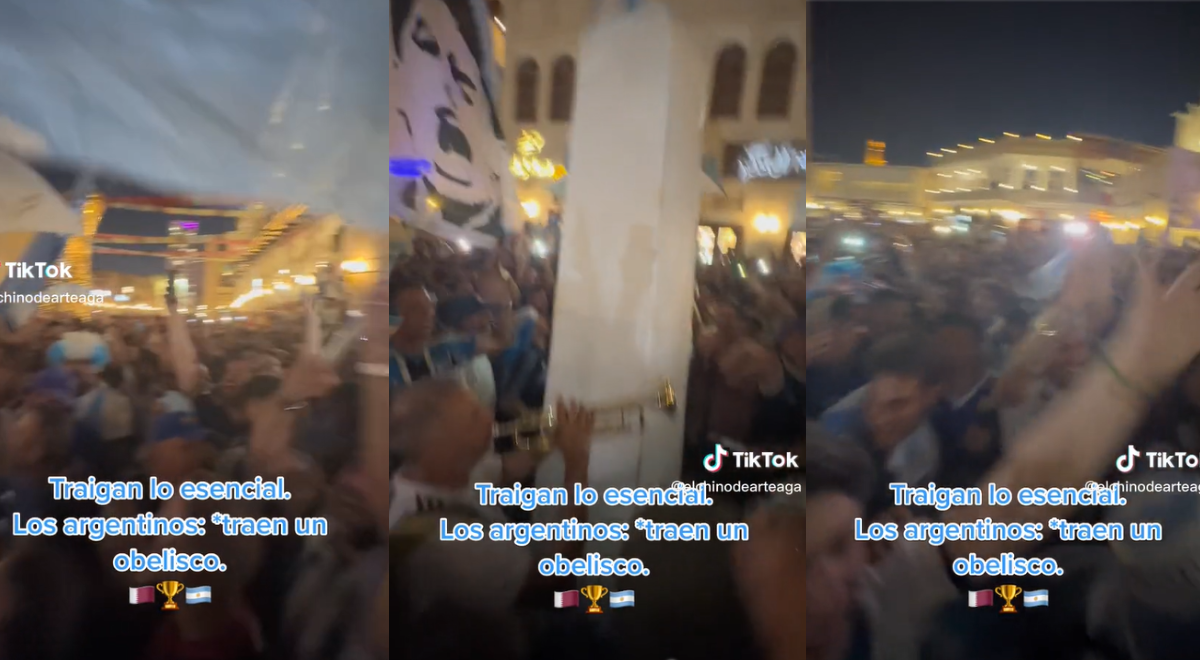 Les piden que lleven lo esencial y argentinos llegan con el 'Obelisco' al Mundial 