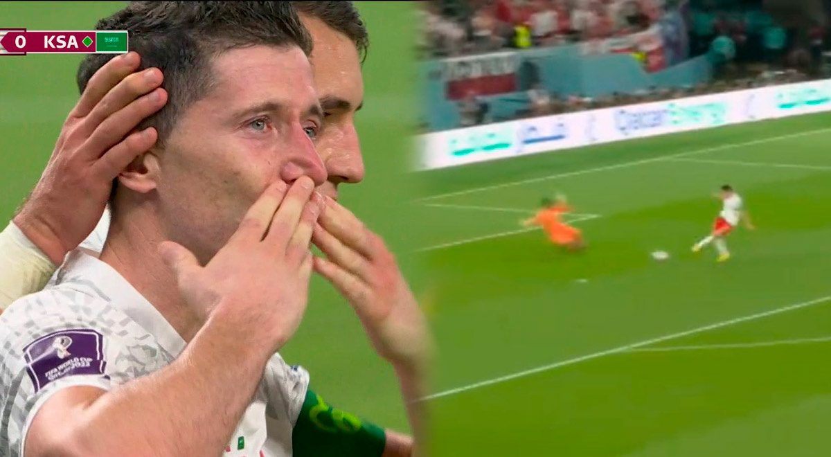 His first goal in World Cups! Lewandowski stole the ball and scored a spectacular goal for Poland's 2-0.