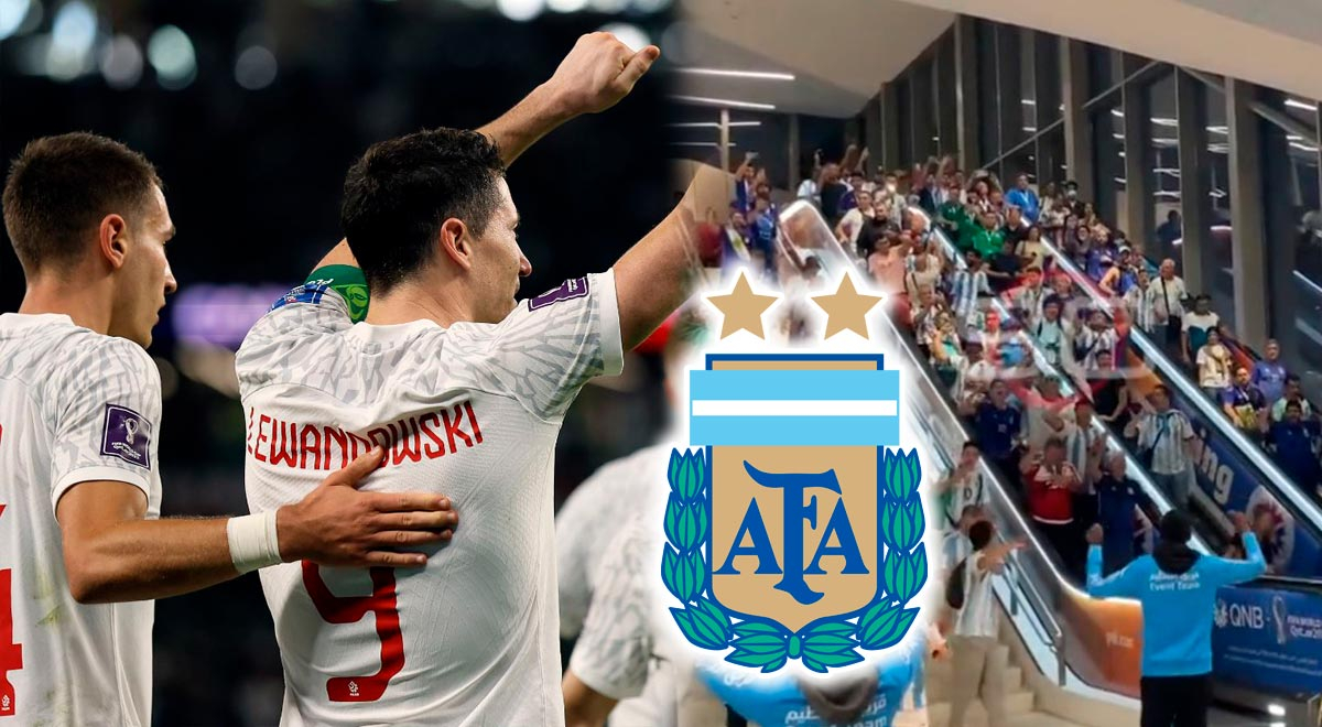 Hinchas argentinos y la eufórica fiesta en Qatar tras conocer la victoria de Polonia