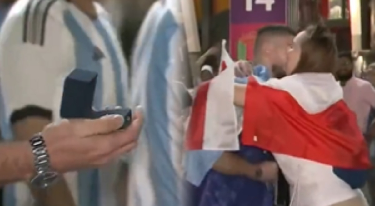 Argentino 'anota el gol' del amor previo al Argentina vs. Polonia y le pide matrimonio a su novia
