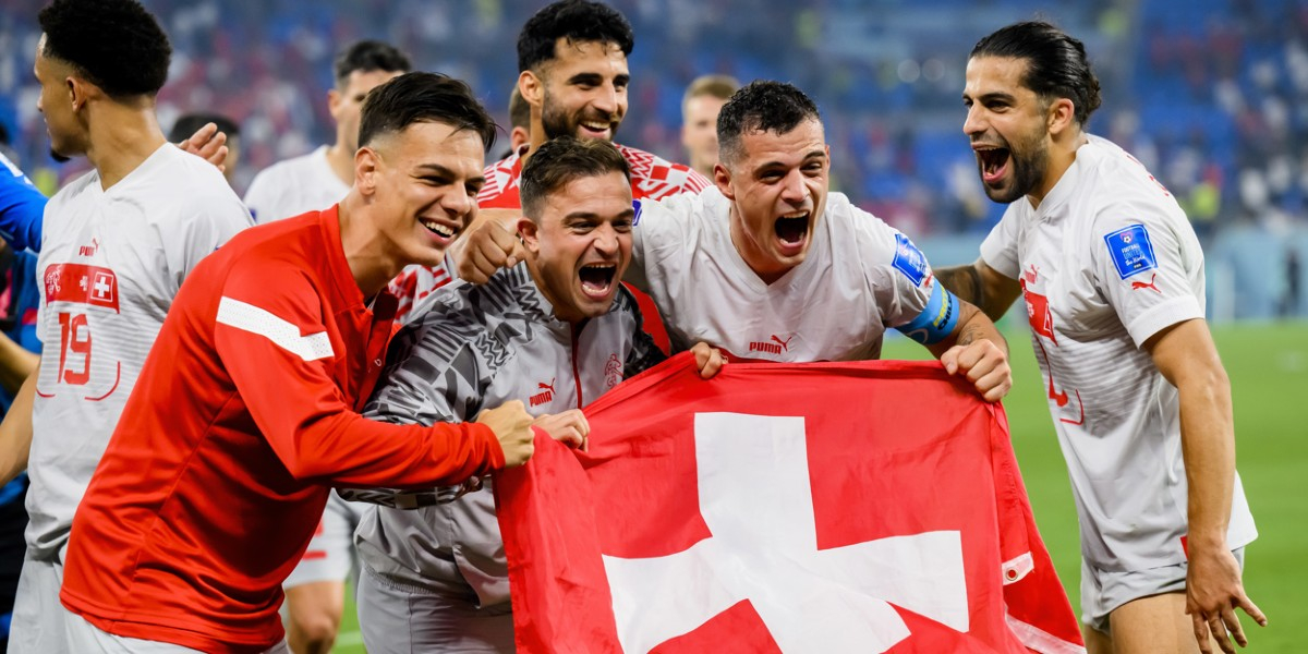 Switzerland beat Serbia and qualified for the round of 16.