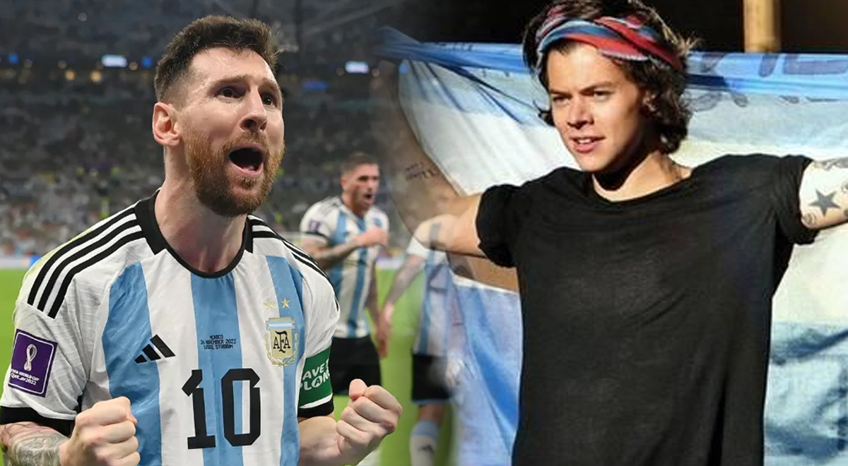 Harry Styles salió al escenario a festejar clasificación de Argentina y todo el estadio estalló