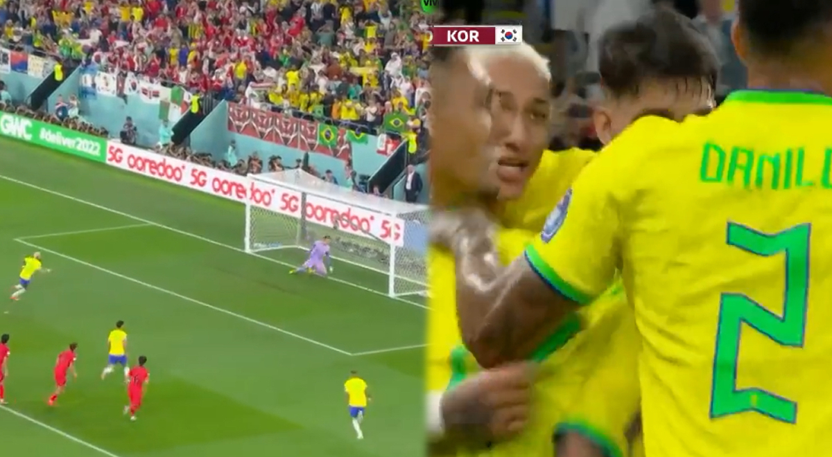 Neymar marcó el 2-0 para Brasil y dejó parado al arquero coreano que imitó a Redmayne