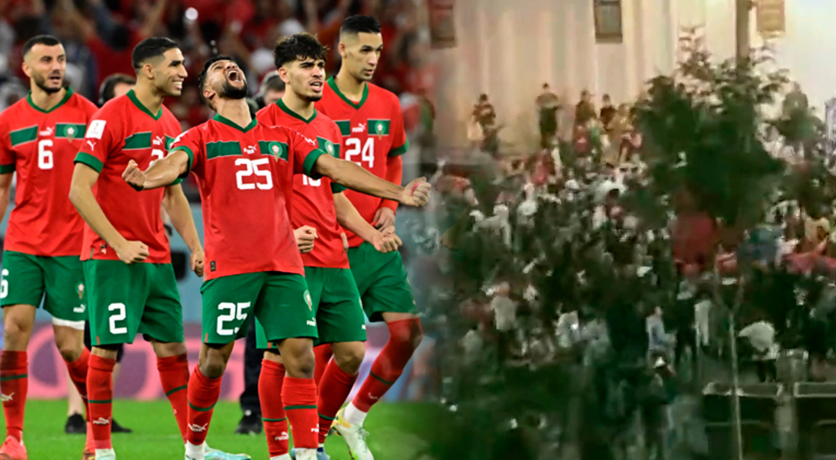 Marruecos, sensación de Qatar 2022: euforia y descontrol por el pase a cuartos de final