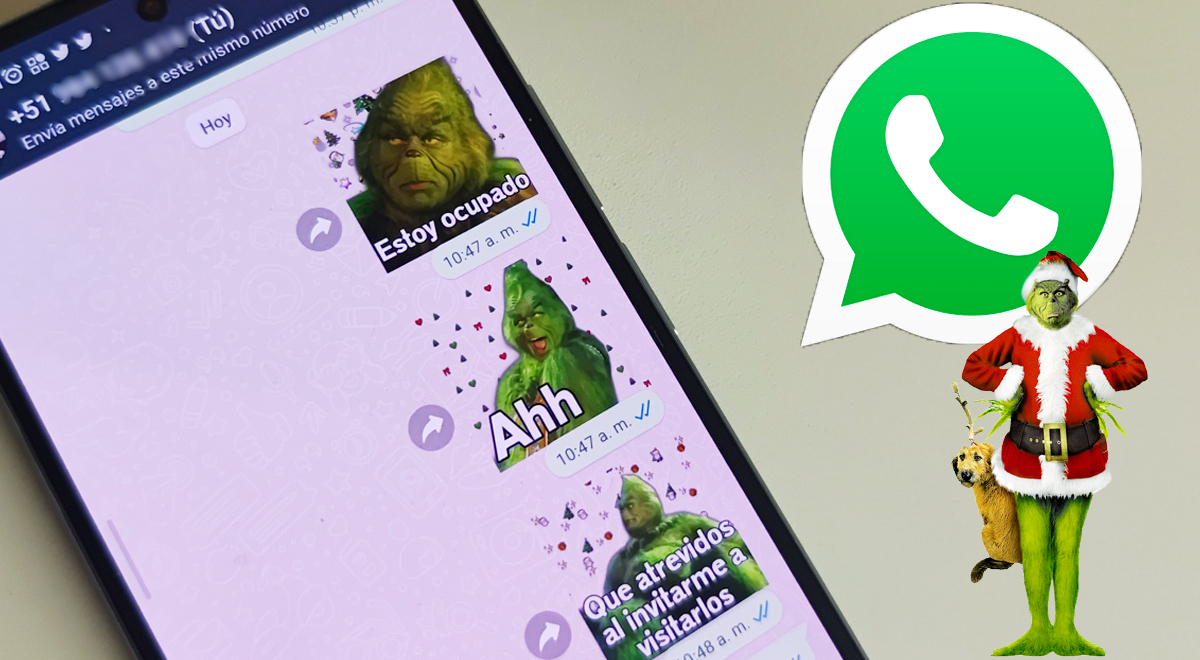 WhatsApp: ponte en modo 'Grinch' con estos stickers gratuitos para esta Navidad