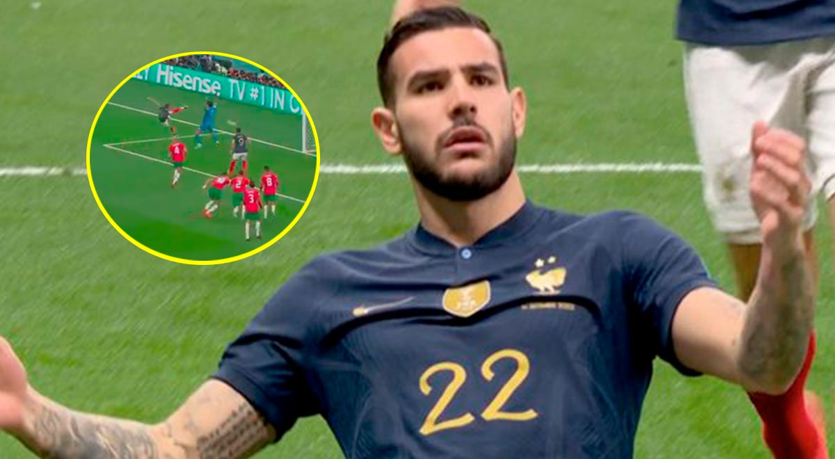 Francia dio el primer golpe: Theo Hernández puso de tijera el 1-0 sobre Marruecos
