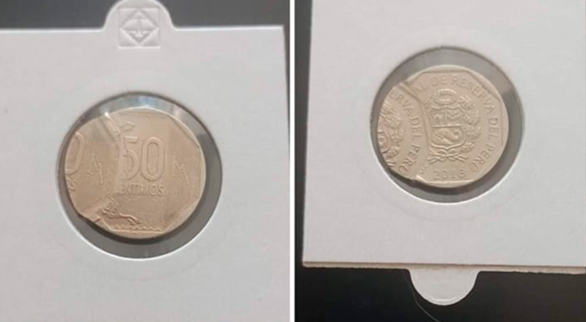 Le dieron moneda de 50 céntimos 'fallada' y logró venderla a 500 soles
