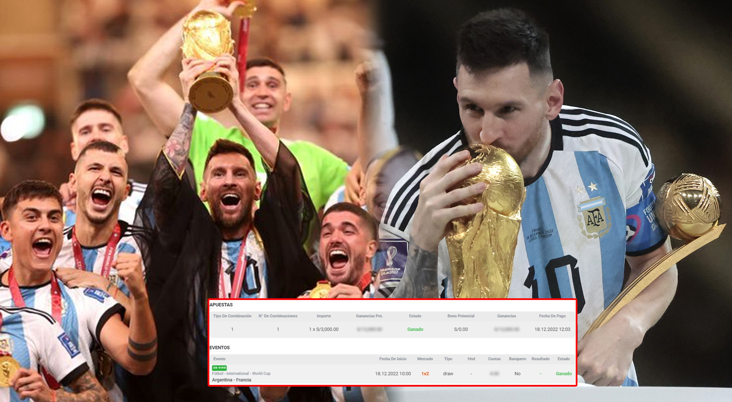 Argentina es campeón del Mundo y la cuenta bancaria de un peruano reventó en solo un día