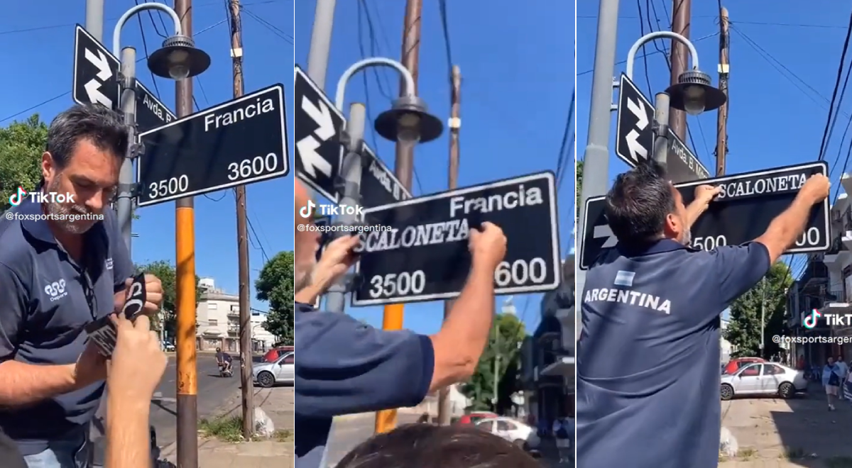 Hinchas argentinos eliminan nombre de la calle Francia y la 'bautizan' como la 'Scaloneta'