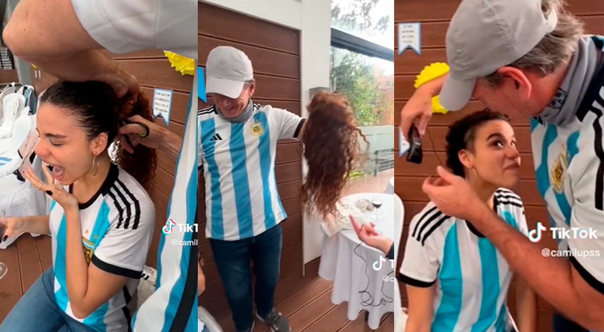 Argentina ganó el Mundial Qatar 2022 y joven queda 'calva' tras cumplir su promesa