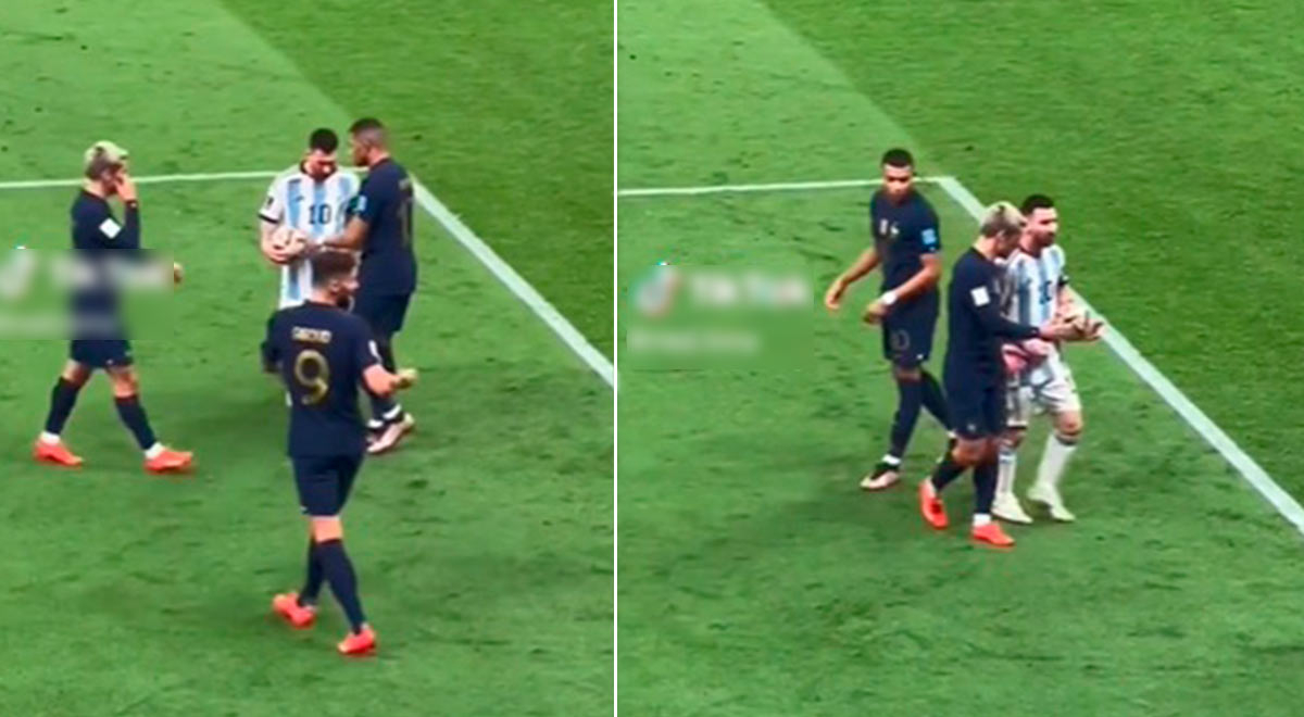 Mbappé quiso quitarle el balón a Messi y el argentino lo encaró en plena final del Mundial
