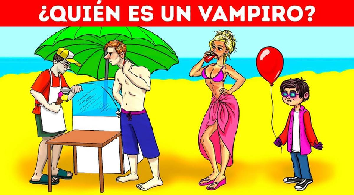 ¿Podrás descubrir al vampiro real? Tienes solo 7 segundos para dar con la respuesta correcta