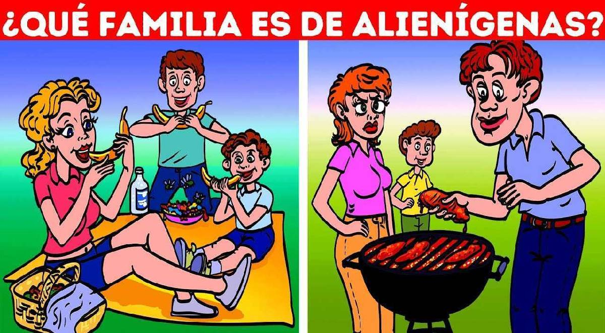 ¿Cuál de las familias es relamente de alienígenas? Resuelve el caso en menos de 7 segundos