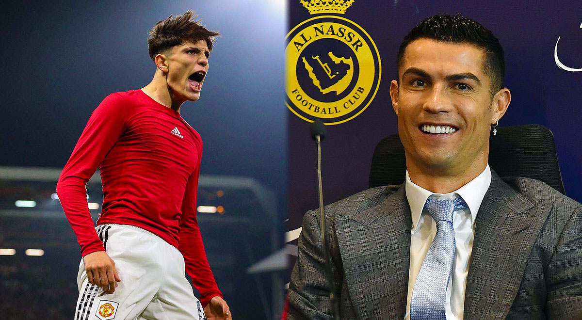 Garnacho from United is caught wearing Cristiano Ronaldo's underwear brand.