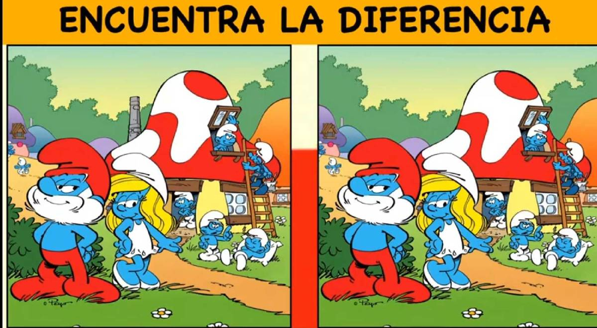 Encuentra la ÚNICA diferencia en 'Los Pitufos' en solo 5 segundos