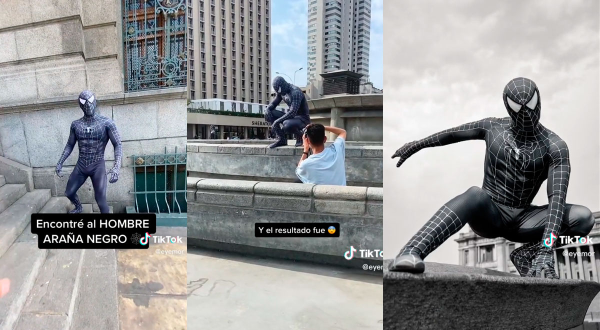 Encuentra a 'Spiderman' en Centro de Lima, le toma fotografías y resultado emociona a fans de Marvel