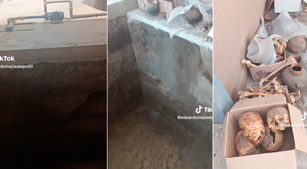 Albañil halla restos óseos en medio de una obra y las imágenes son de 'terror' en TikTok