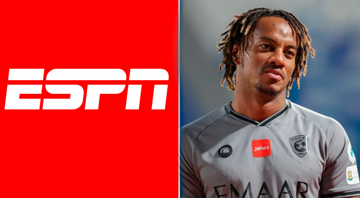ESPN y el grosero error con André Carrillo en plena transmisión del PSG vs Riyadh Season