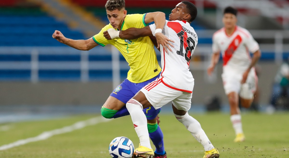 Brasil derrotó con goleada la selección peruana en su debut en el Sudamericano Sub-20