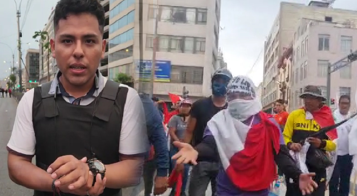 Periodista de La República fue agredido en marcha : 