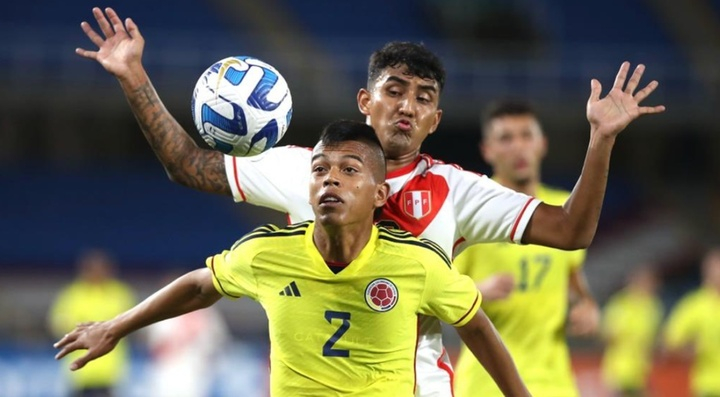 Colombia venció a Perú por el Sudamericano Sub 20 con doblete de Cortés