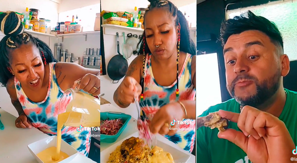 Chileno come arroz con pollo y su pareja recuerda sus días en playa Agua Dulce