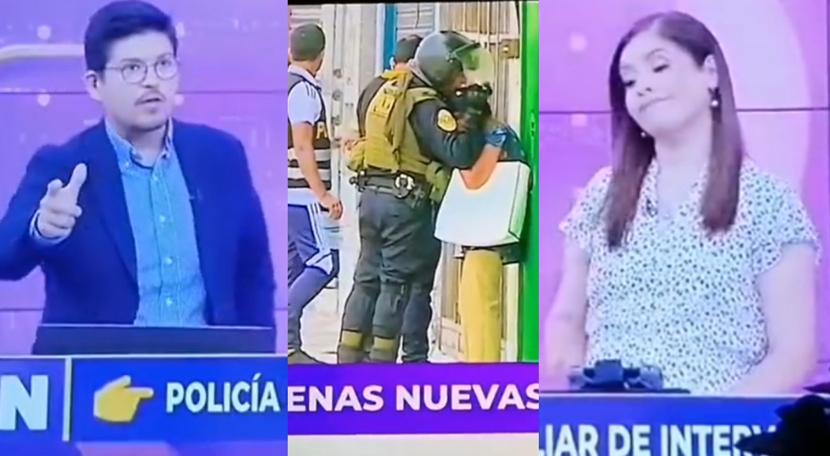 Periodistas de Latina pasan tenso momento EN VIVO: conductora 'cuadró' a su compañero por defender a la PNP