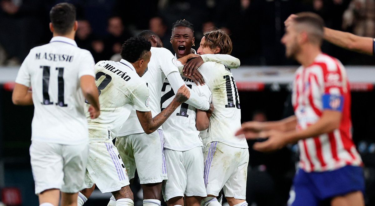 Real Madrid defeated Atlético Madrid 3-1 and advances to the semi-finals of the Copa del Rey.