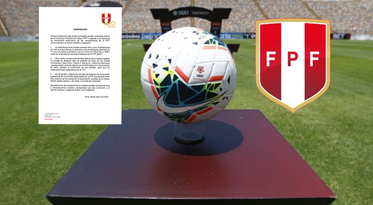 FPF aclaró los cambios en la medida cautelar por los derechos de transmisión de la Liga 1