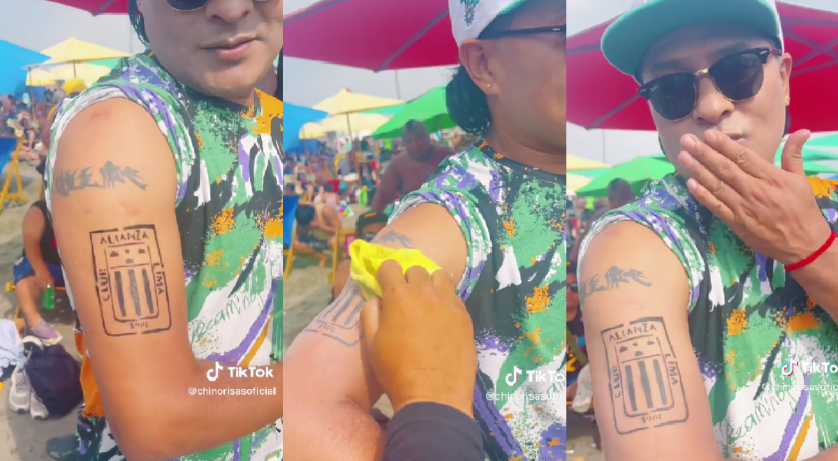 'Chino risas' se hace tatuaje de Alianza Lima y usuarios lo 'trolean' de la peor manera