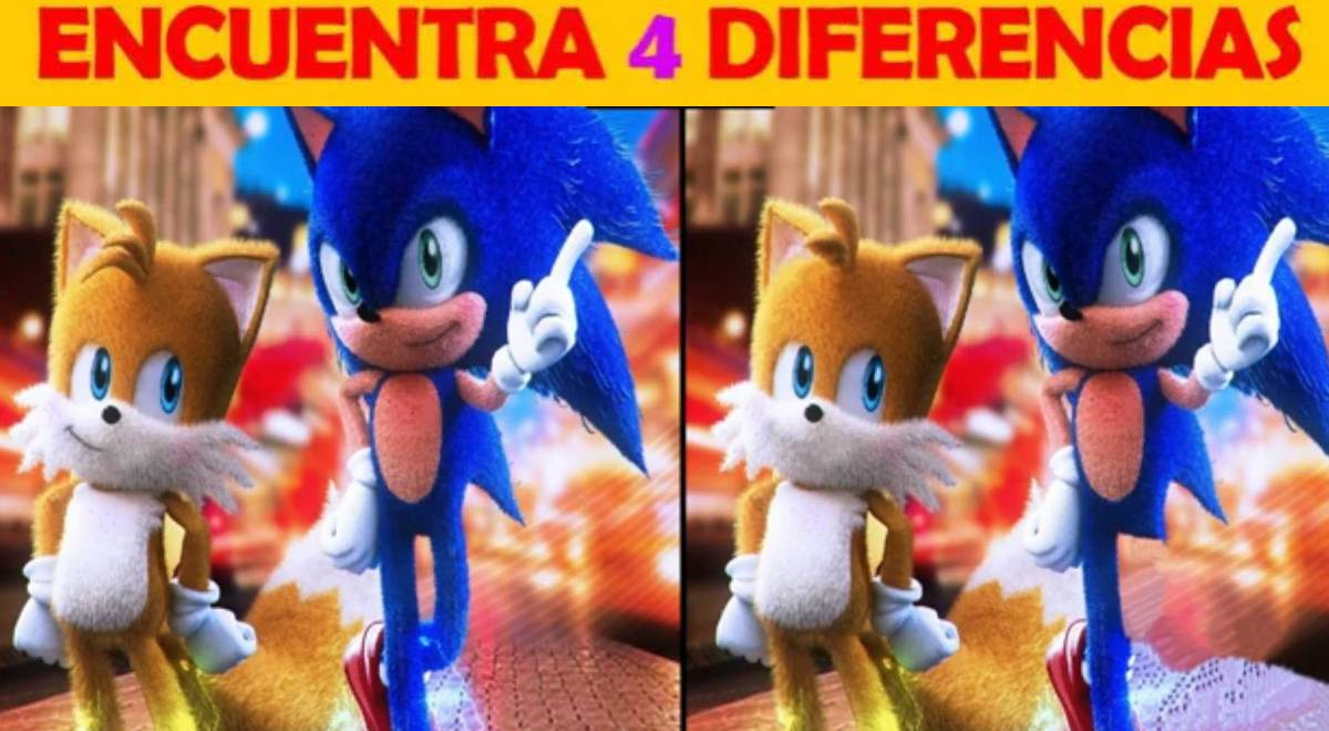 Encuentra las 4 diferencias en 'Sonic' y demuestra que eres un 'MAESTRO'